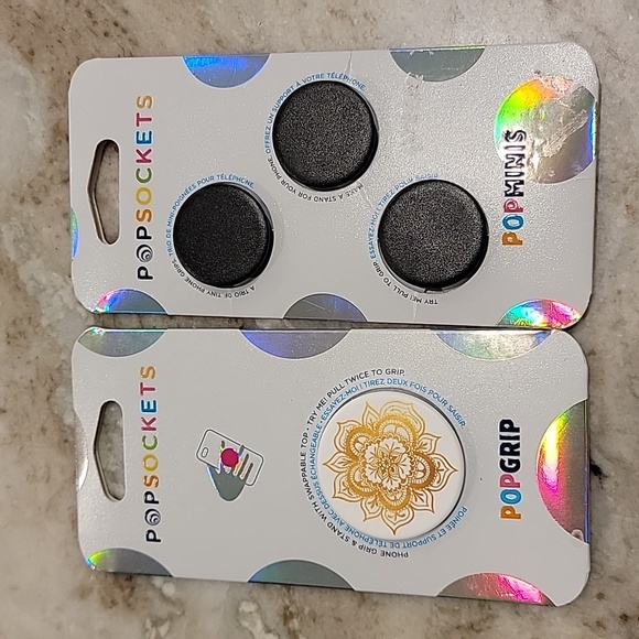 NWT POPSOCKET PopMinis Triple Black 3 Pack and FullSize Her Imminence Phone Grip - Picture 1 of 4